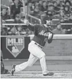  ?? ROBERT DEUTSCH, USA TODAY SPORTS ?? Mets second baseman Daniel Murphy has added power to his high contact rate this postseason.