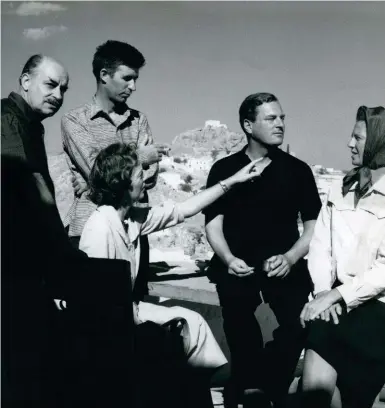  ??  ?? In a Grecian paradise: from left, Nikos and Barbara Ghika, John Craxton and Paddy and Joan Leigh Fermor together at the Ghikas’ home on Hydra in 1958