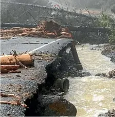  ?? WAKA KOTAHI NZ TRANSPORT AGENCY ?? Damage to State Highway 6 between Nelson and Blenheim. The highway is expected to remain closed for a week.