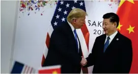  ?? AFP ?? El presidente de China, Xi Jinping y el mandatario de Estados Uni dos, Donald Trump, se reunieron el pasado 28 de junio.