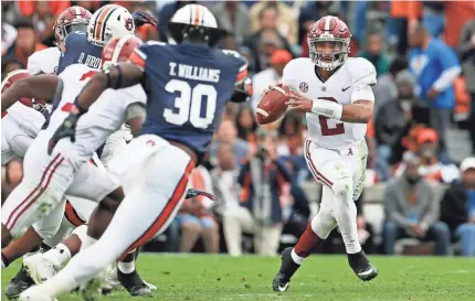  ??  ?? Alabama quarterbac­k Jalen Hurts has 15 touchdown passes this season. JOHN REED/USA TODAY SPORTS