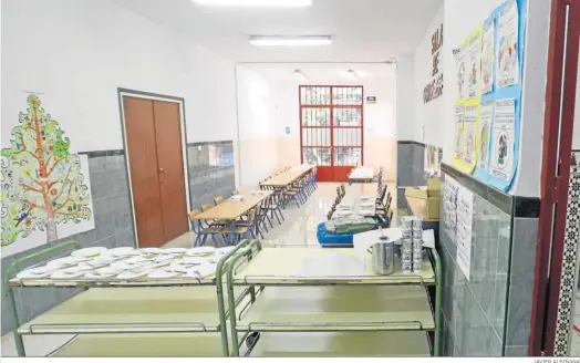  ?? JAVIER ALBIÑANA ?? El comedor para los alumnos de 3 a 5 años de un colegio de Málaga.