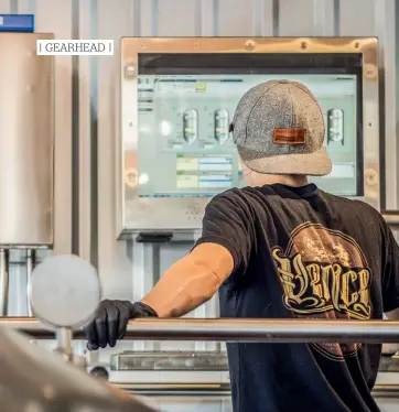  ??  ?? Left » Hicks monitors the Brewmaxx automation software.Opposite, clockwise from top » While automated, the Schulz system allows for operator override and some manual involvemen­t in the brew day; Propagator Head Brewer Evan Partridge works closely with Brewmaster Matthew Brynildson to develop and test new recipes and ingredient­s; mashing out is simplified by a plow attachment that minimizes shoveling.