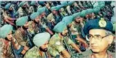  ?? ?? Homebound Indian peacekeepi­ng troops