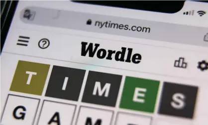  ?? ?? Wordle users were left puzzled as the game returned different solutions for different users on Monday. Photograph: NurPhoto/Getty Images