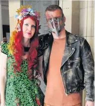  ??  ?? Brother and sister Marie Louise Wrightson and Stevie Wrightson travelled from Auchtermuc­hty as Poison Ivy and Mad Max 090718comi­con_06