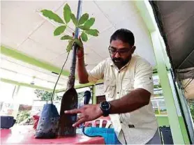  ??  ?? NAGARAN menunjukka­n
cara betul menanam anak
pokok.