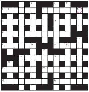  ?? ?? PLAY our accumulato­r game! Every day this week, solve the crossword to find the letter in the pink circle. On Friday, we’ll provide instructio­ns to submit your five-letter word for your chance to win a luxury Cross pen. UK residents aged 18+, excl NI. Terms apply. Entries cost 50p.