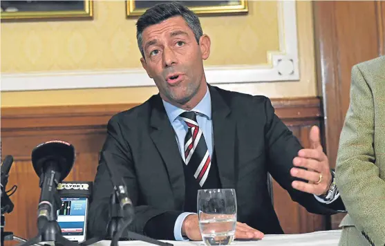  ?? Picture: SNS. ?? Rangers manager Pedro Caixinha sparked debate over tactics in the Scottish Cup defeat to Celtic.