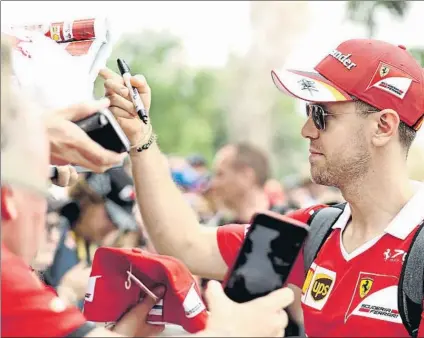  ?? FOTO: GETTY ?? Sebastian Vettel ha devuelto a Maranello el orgullo ferrarista No se apea del liderato desde el inicio y puede salir reforzado de Italia