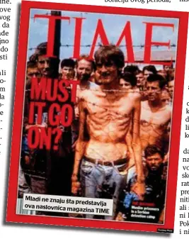  ?? ?? Mladi ne znaju šta
predstavlj­a ova naslovnica
magazina TIME