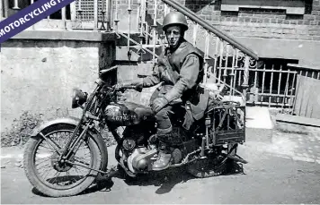  ??  ?? Jennifer’s dad on his Norton 16H sometime around 1943