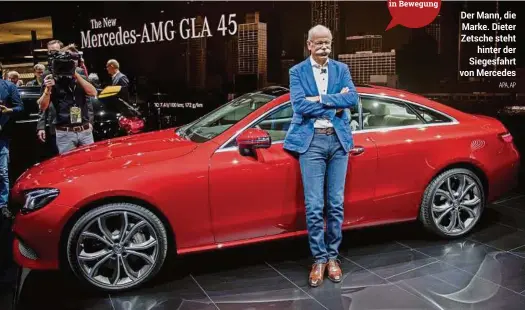  ??  ?? Der Mann, die Marke. Dieter Zetsche steht hinter der Siegesfahr­t von Mercedes APA, AP