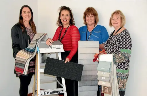  ?? GREER LEAN ?? Getting behind the parents’ room upgrade are, from left, Natasha NunesVaz from RJ Eagar, Bry Kopu, Debbie Wright and Mary Bird.