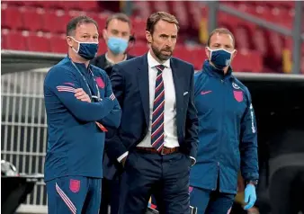  ??  ?? Under pressure… Southgate has been criticised for his defensive approach