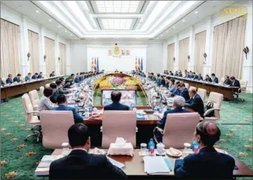  ?? STPM ?? Prime Minister Hun Manet during the plenary meeting of the Council of Ministers at the Peace Palace in the capital on February 2.