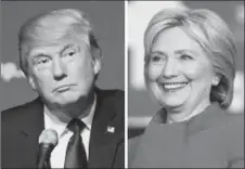  ??  ?? Donald Trump et Hillary Clinton