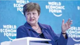  ?? ?? Kristalina Georgieva, directora gerente del FMI, participó en Davos.