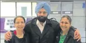  ?? HT PHOTO ?? Dhillon on his arrival at Toronto airport on Thursday.