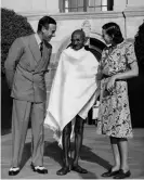  ?? ?? Mahatma Gandhi with the Mountbatte­ns in New Delhi in 1947. Photograph: ullstein bild Dtl./ullstein bild/Getty Images