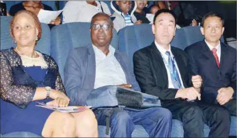  ?? KINGSLEY ADEBOYE ?? L-R: Representa­tive of Executive Director National Films and Video Censors Board, Mrs. Olayemi Alonge; Director, Administra­tion, NFVCB, Mr. Fredinard Abua; Chief Executive Officer StarTimes, Mr. David Zhang; and Cultural Counselor Embassy of Peoples Republic of China in Nigeria, Mr. Li Xuda, during the 2019 Chinese film festival in Abuja...yesterday