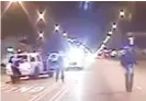  ?? FROM CPD VIDEO ?? Then-Chicago Police Officer Jason Van Dyke shot and killed Laquan McDonald on Oct. 20, 2014.