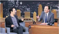  ?? SUMINISTRA­DA ?? Lin- Manuel Miranda durante una entrevista con Jimmy Fallon en Starring Jimmy Fallon.The Tonight Show