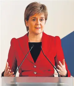  ?? Picture: PA. ?? Ms Sturgeon wants to keep independen­ce as an option during the course of this parliament.