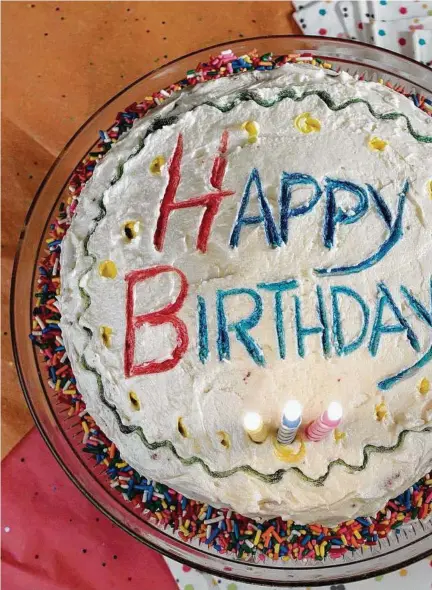  ??  ?? Nothing says “Happy Birthday!” like a homemade cake. This Red Velvet Cake is a crowd-pleaser.