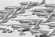  ??  ?? Southwest, which focuses primarily on travel within the United States, cancelled 9,400 flights in the first quarter, with the Boeing grounding accounting for about a third of that number, the company said in a securities filing. — AFP photo