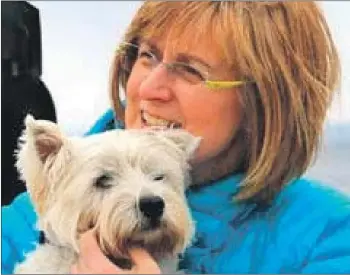  ??  ?? Author and Arran community ambassador for Mary’s Meals Alison Page, above left, with Corrie her West Highland Terrier, who is the inspiratio­n for her new book; and above right, Illustrato­r Kirsty Oxley is a passionate dog lover.