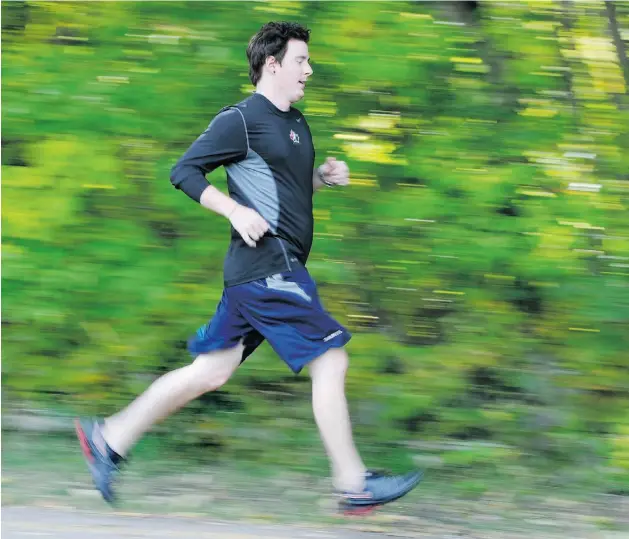  ?? Ed Kaiser/ Edmonton Journal ?? Shane Lehman, 24, who not long ago was too week to brush his teeth, will be running and walking a 5K course in the Heartbeat Run fundraiser on Sunday.