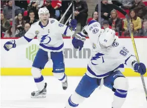  ?? PAUL SANCYA/THE ASSOCIATED PRESS ?? Steven Stamkos, left, and Nikita Kucherov, will present a formidable challenge for the Oilers.