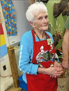  ??  ?? Nellie Flowers, 92, entered her first muskrat contest in 1938, when she was just 10 years old.