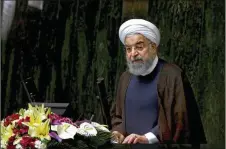  ?? VAHID SALEMI / AP ?? Iranian President Hassan Rouhani has suggested his country could quickly restore the nuclear-fuel enrichment capabiliti­es that had been limited by the agreement if the U.S. ends it.