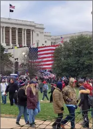  ??  ?? (Courtesy photo/Wendy Whelpley) This photo shows a portion of the protesters present at the U.S. Capitol building on Wednesday, Jan. 6, 2021.