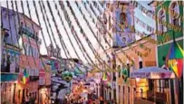  ??  ?? File photo shows the neighborho­od of Pelourinho is decorated for the World Cup in Salvador, Brazil.