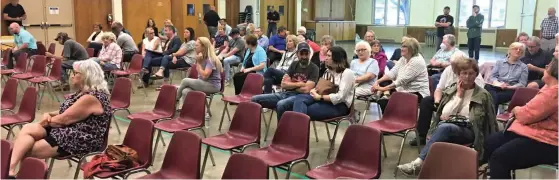  ?? STAFF PHOTO ?? Some of the crowd on hand for Tuesday's city council meeting held at Riverside Center.