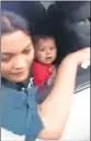  ??  ?? Rakhi Mali and her baby in the car. (Right) Traffic constable Shashank Rane