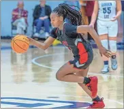  ?? Charlie Qualls, Warriors In Motion Photograph­y ?? Angel Simmons and the LFO Lady Warriors improved to 8-0 overall after a pair of region victories last week. Simmons helped out with 26 points in a home win over Bremen.