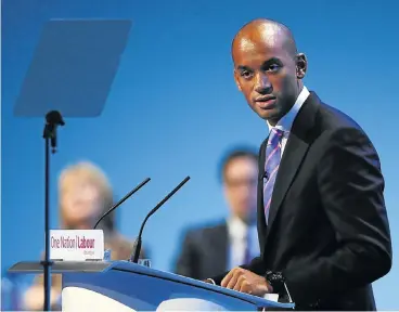  ??  ?? New rules: Labour Party MP Chuka Umunna told a panel discussion organised by ResPublica that Britain’s takeover code should be extended to include deals that would have a material impact on the economy and the research and developmen­t base.