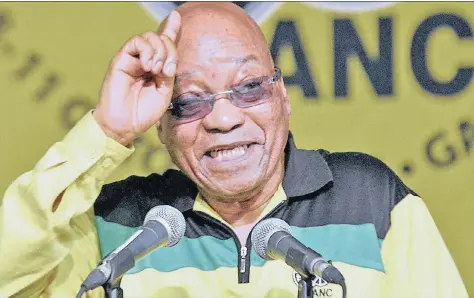  ?? PICTURE: BOXER NGWENYA ?? TRUE COLOURS: ANC president Jacob Zuma speaks during the party’s National General Council meeting in Midrand at the weekend. The writer says there was no hint of mea culpa in Zuma’s words at the conference that factions “exist because of greed and the...