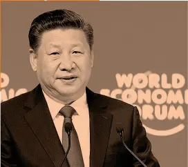  ?? LEHTIKUVA / ABRICE COFFRINI ?? MARKNADSIN­RIKTAD. I jämförelse med Donald Trump framstod Kinas president Xi Jinping överraskan­de som den mera marknadsin­riktade när han i januari talade vid World Economic Forum i Davos.