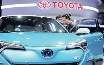  ?? REUTERS ?? Toyota expects to sell two million zero-emission vehicles globally by 2030.