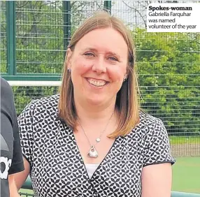  ??  ?? Spokes-woman Gabriella Farquhar was named volunteer of the year