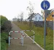  ?? FOTO: MEIS ?? Dieser Weg ist nicht für Radfahrer freigegebe­n.