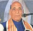  ?? ANI ?? Rajnath Singh on Thursday