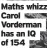  ?? ?? Maths whizz Carol Vorderman has an IQ of 154