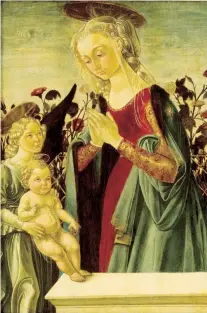  ??  ?? “Madonna y niño con ángel”, de Biagio d’Antoni