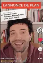  ??  ?? Sur Tiktok, Yann Bouvier poste des contenus « rigoureux et utiles ».